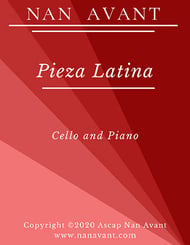Pieza Latina for Cello and Piano P.O.D. cover Thumbnail